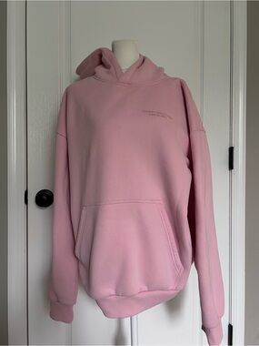 Comfrt Women's Oversized Pink Hoodie with Pockets Size Extra Large